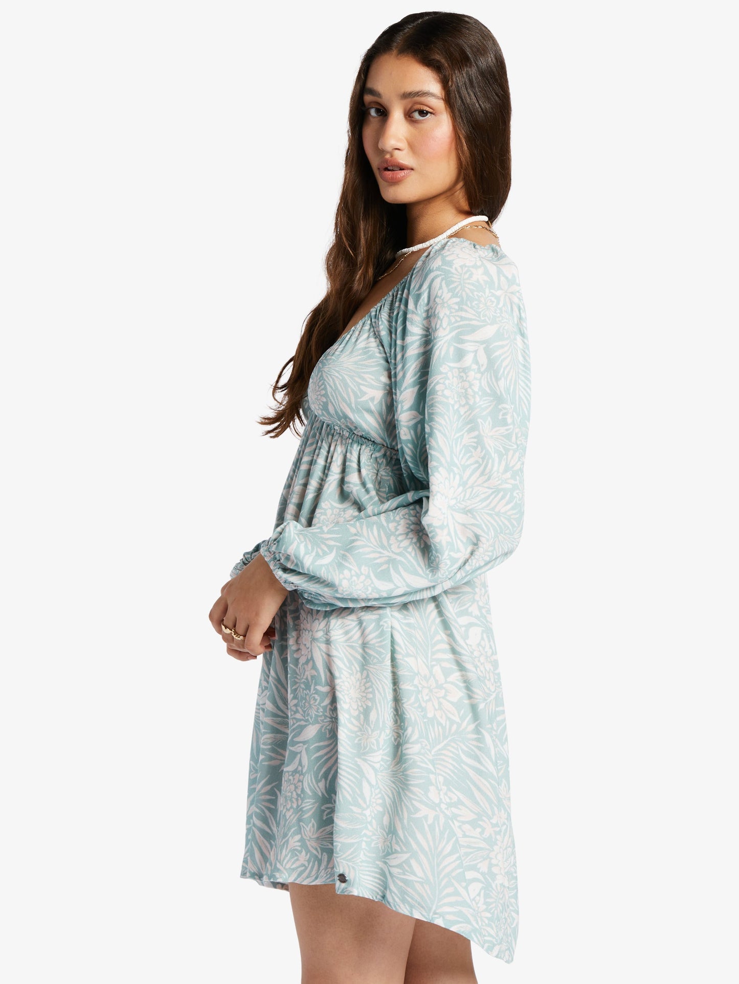Womens Sweetest Shores Puff Sleeve Dress - Roxy Singapore