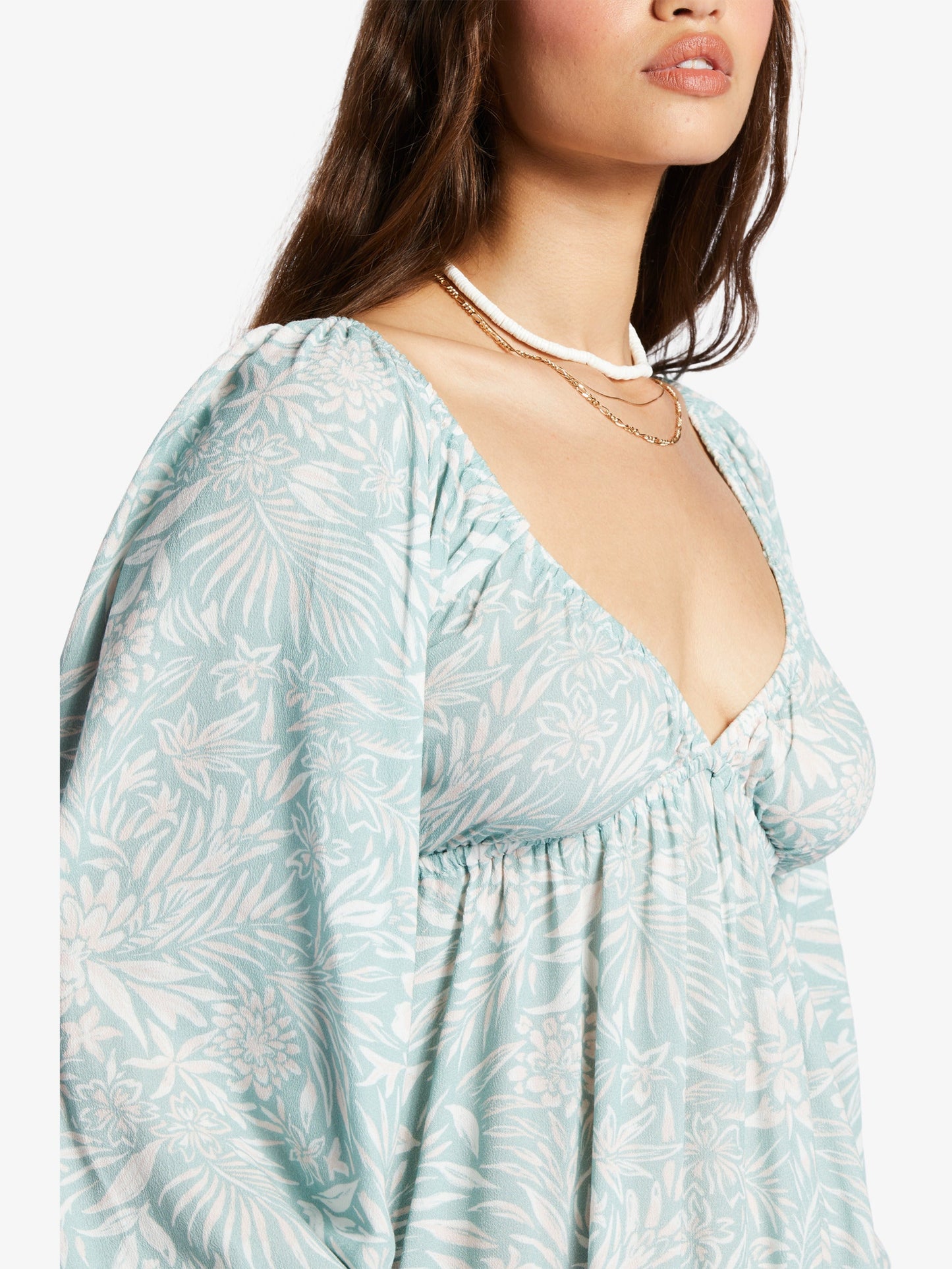 Womens Sweetest Shores Puff Sleeve Dress - Roxy Singapore