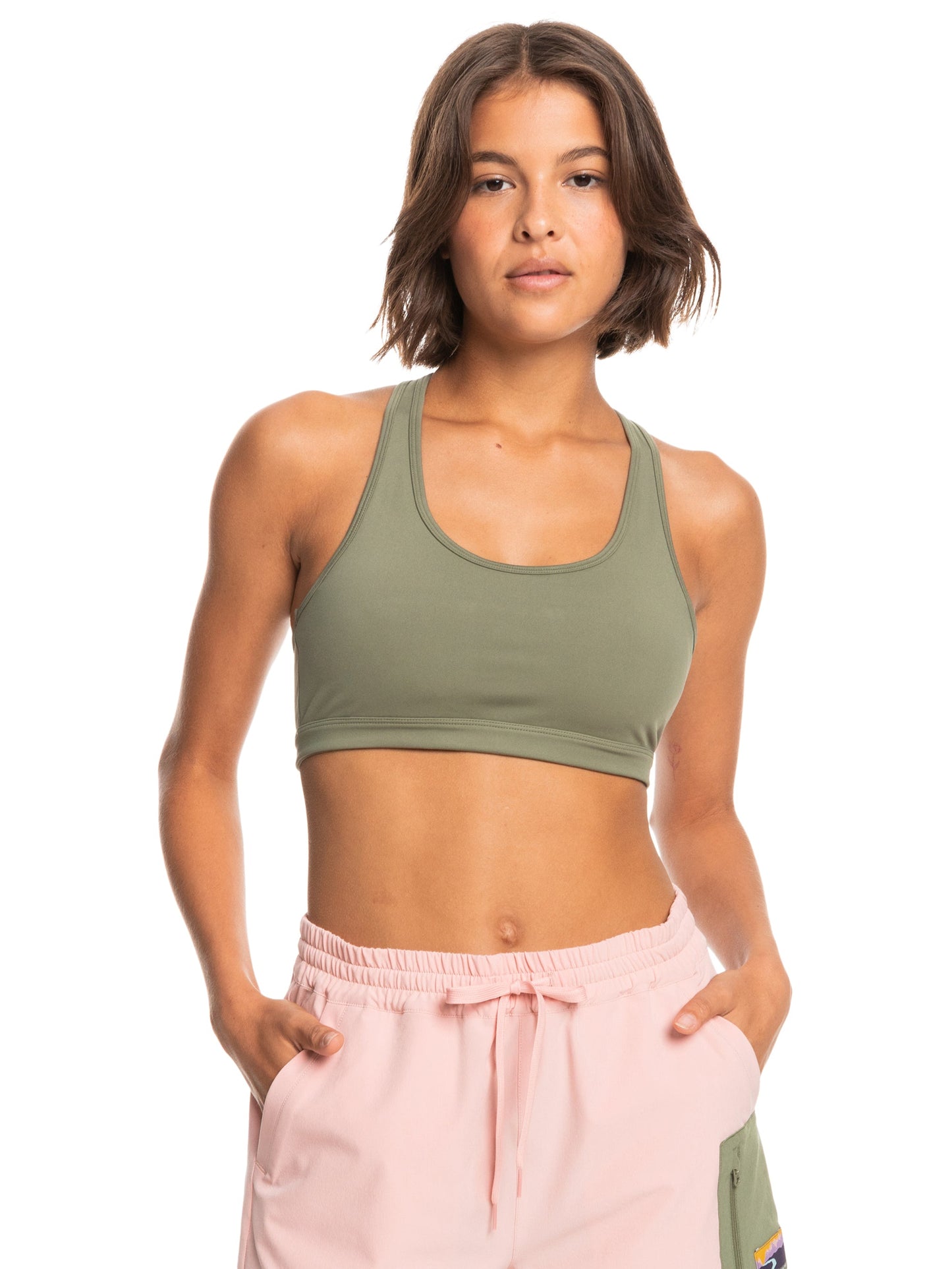 Womens Back To You 2 Racerback Sports Bra - Roxy Singapore