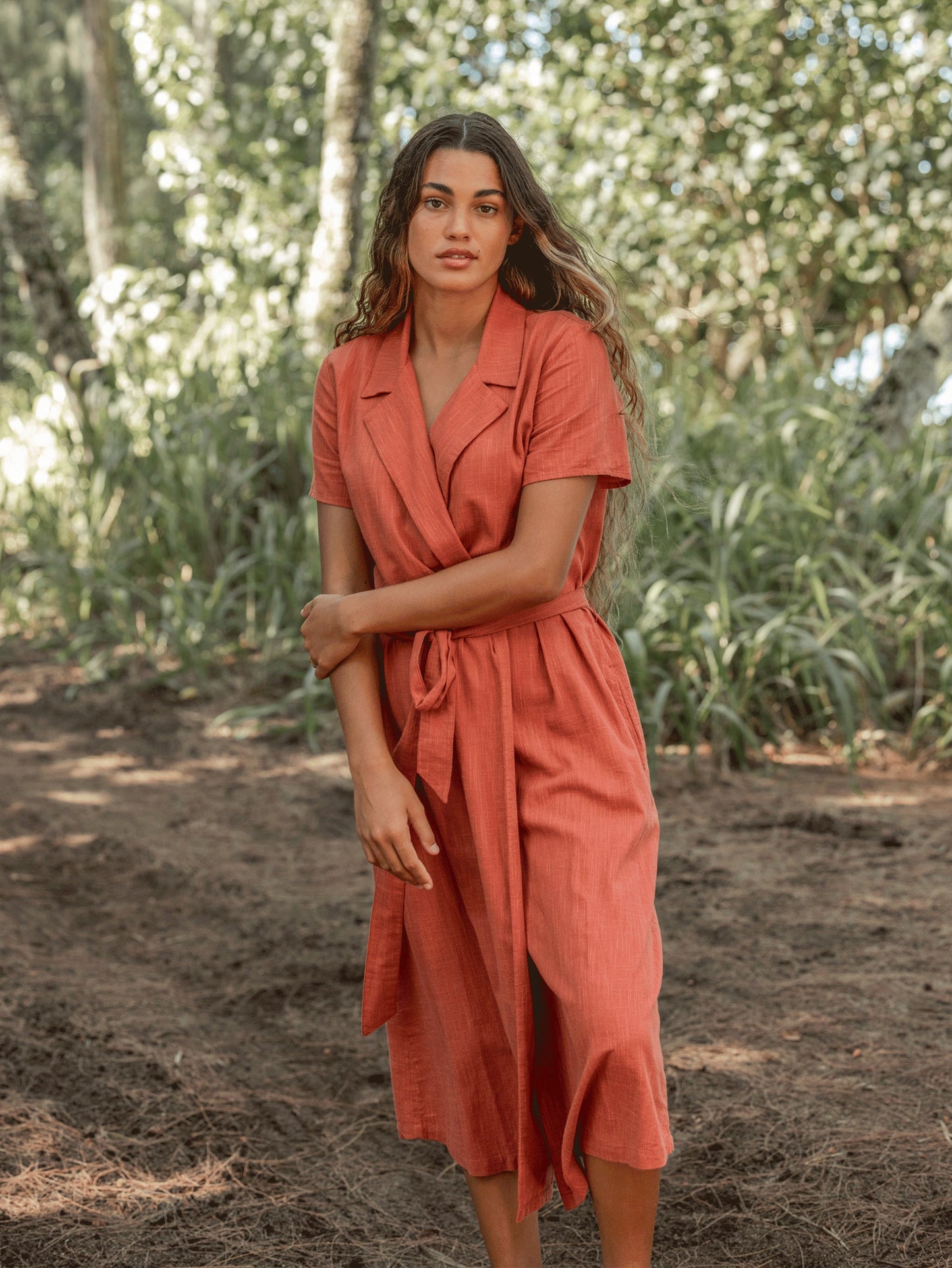 Womens Alright Dear Midi Wrap Dress - Roxy Singapore