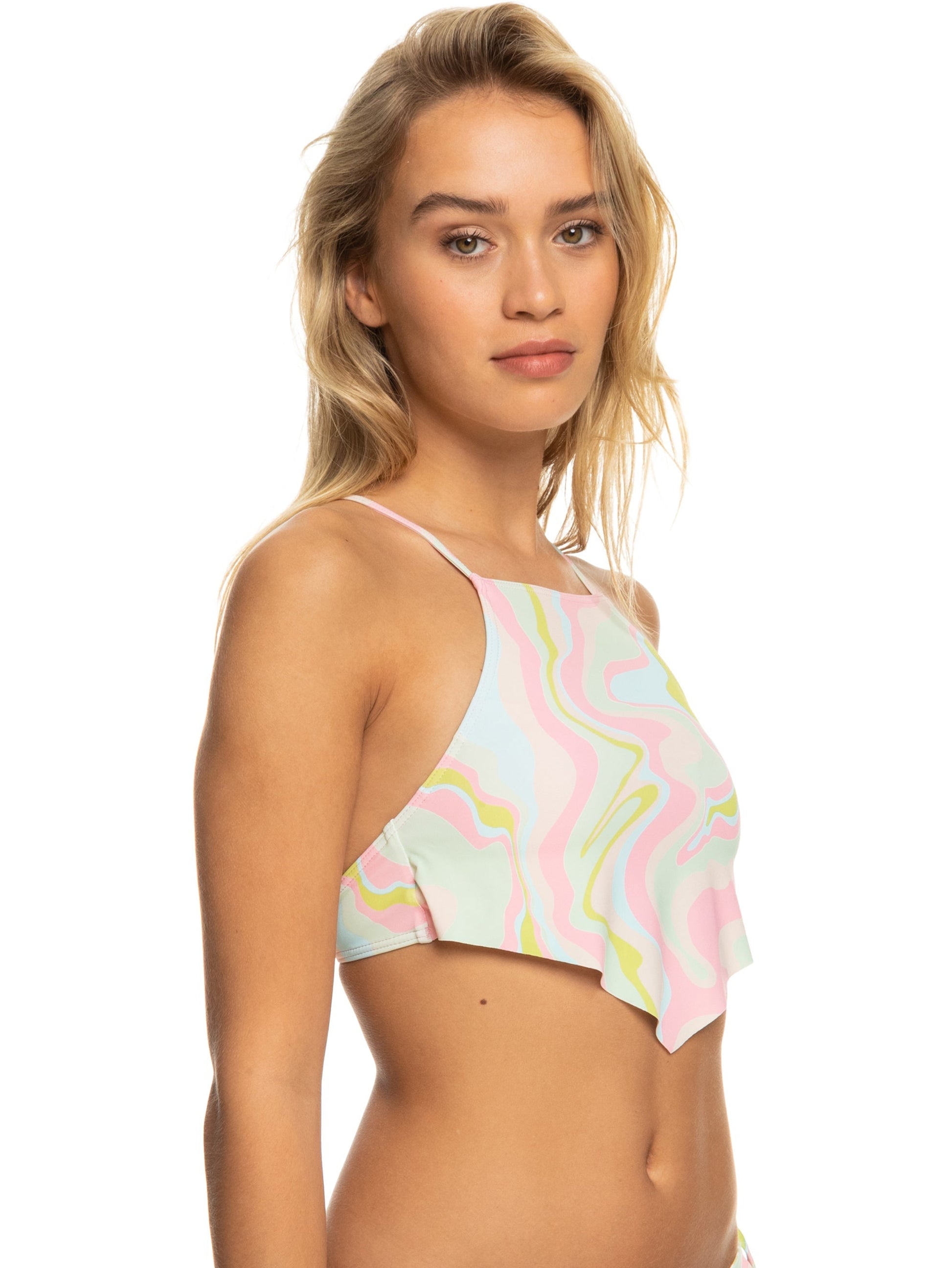 Womens Tropics Hype Crop Bikini Top - Roxy Singapore