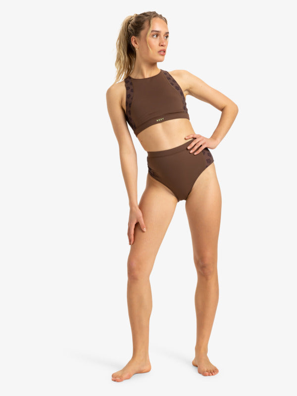 Roxy Women Pro Wave Crop Top Bikini