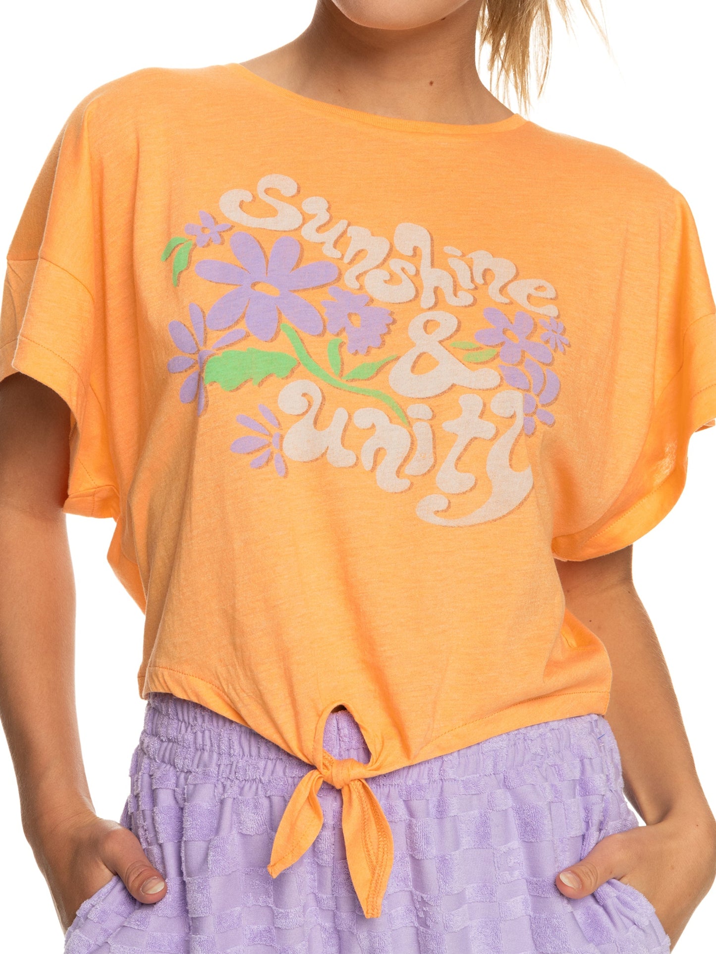 Womens We Go To The Sea Crop Tee - Roxy Singapore