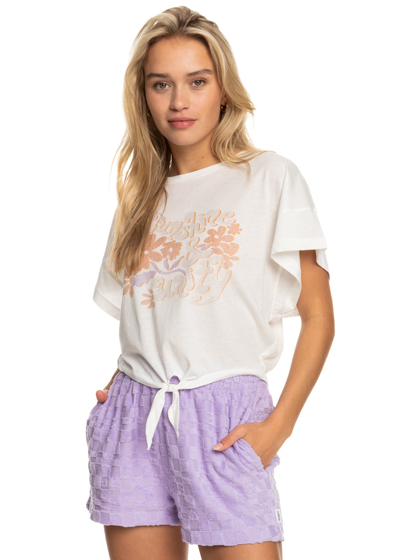 Womens We Go To The Sea Crop Tee - Roxy Singapore