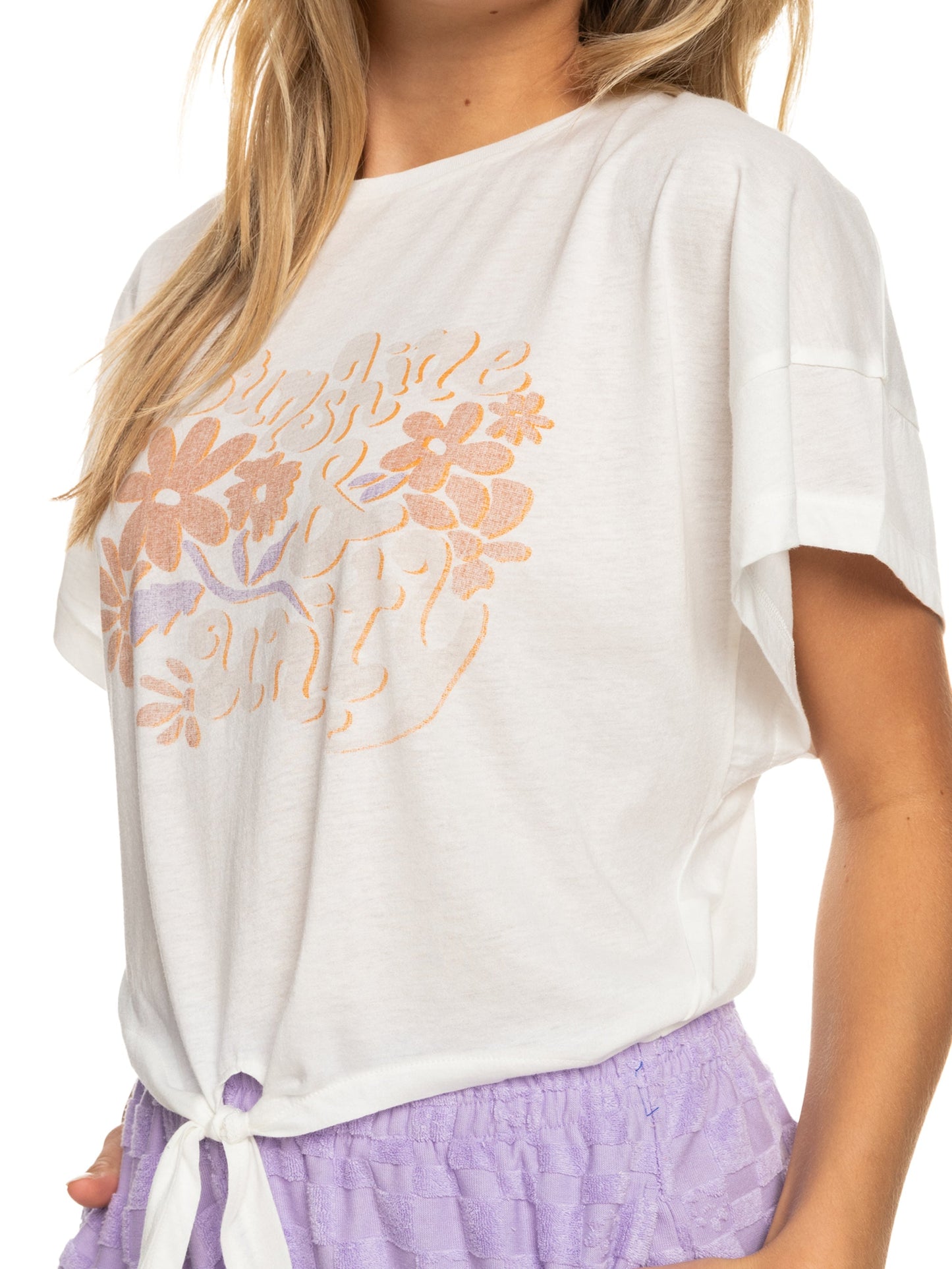 Womens We Go To The Sea Crop Tee - Roxy Singapore