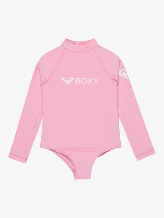 Girls 2-7 Heater Long Sleeve One Piece Rash Vest