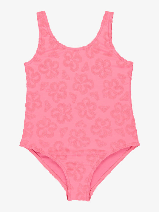 Girls Flip Flower One Piece Swimsuit
