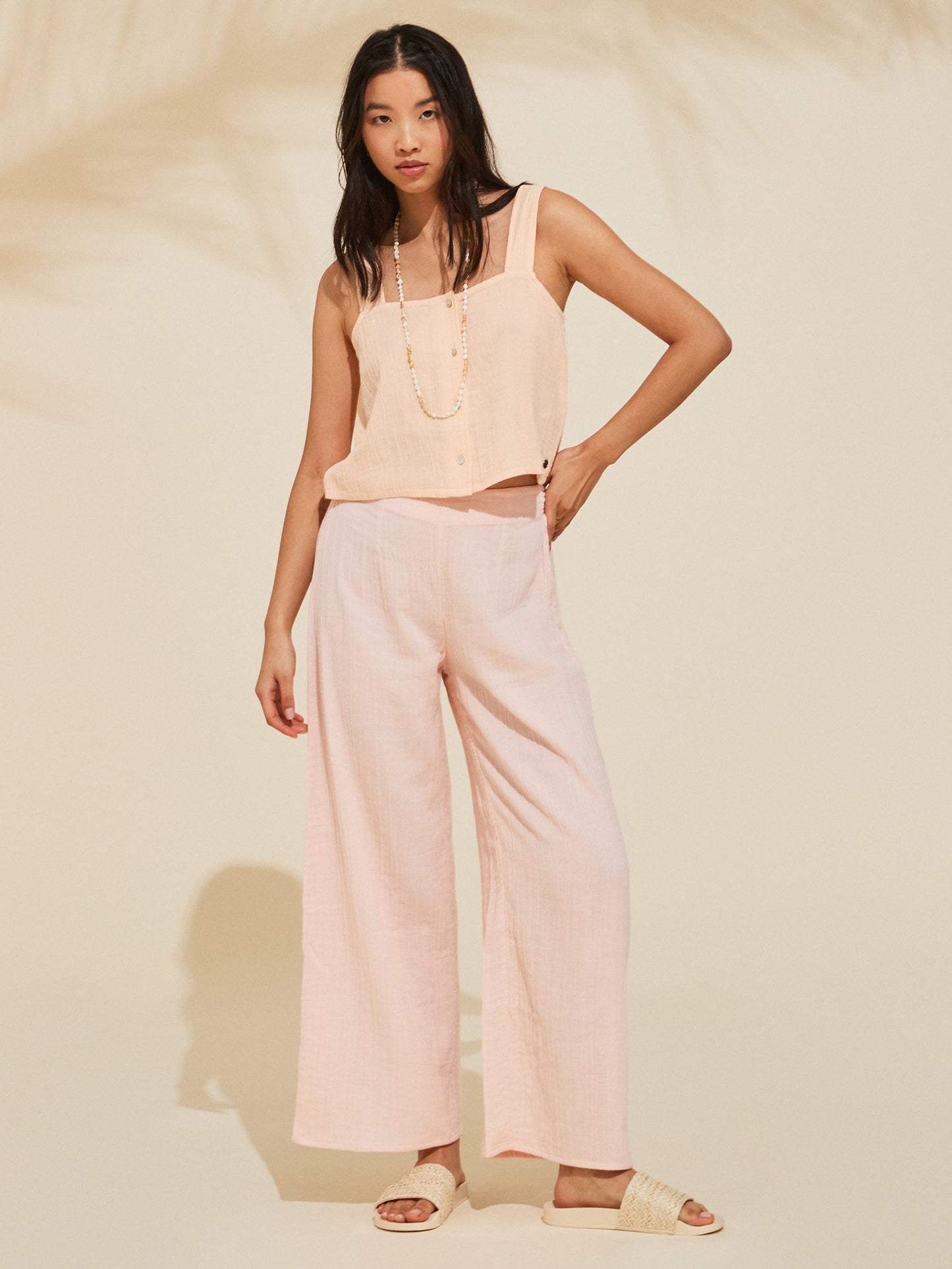 Womens Shimae Cropped Palazzo Trousers - Roxy Singapore