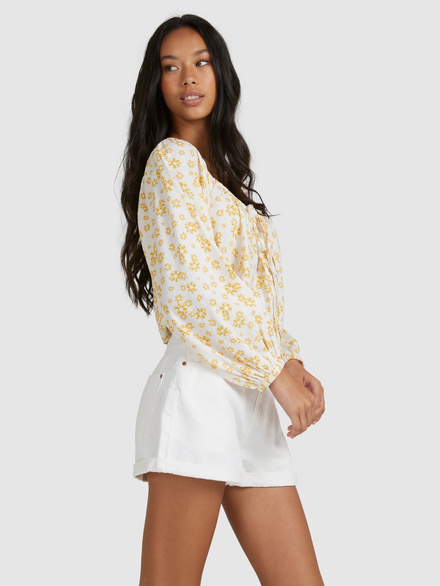 Womens Soho Sessions Long Sleeve Off The Shoulder Top - Roxy Singapore