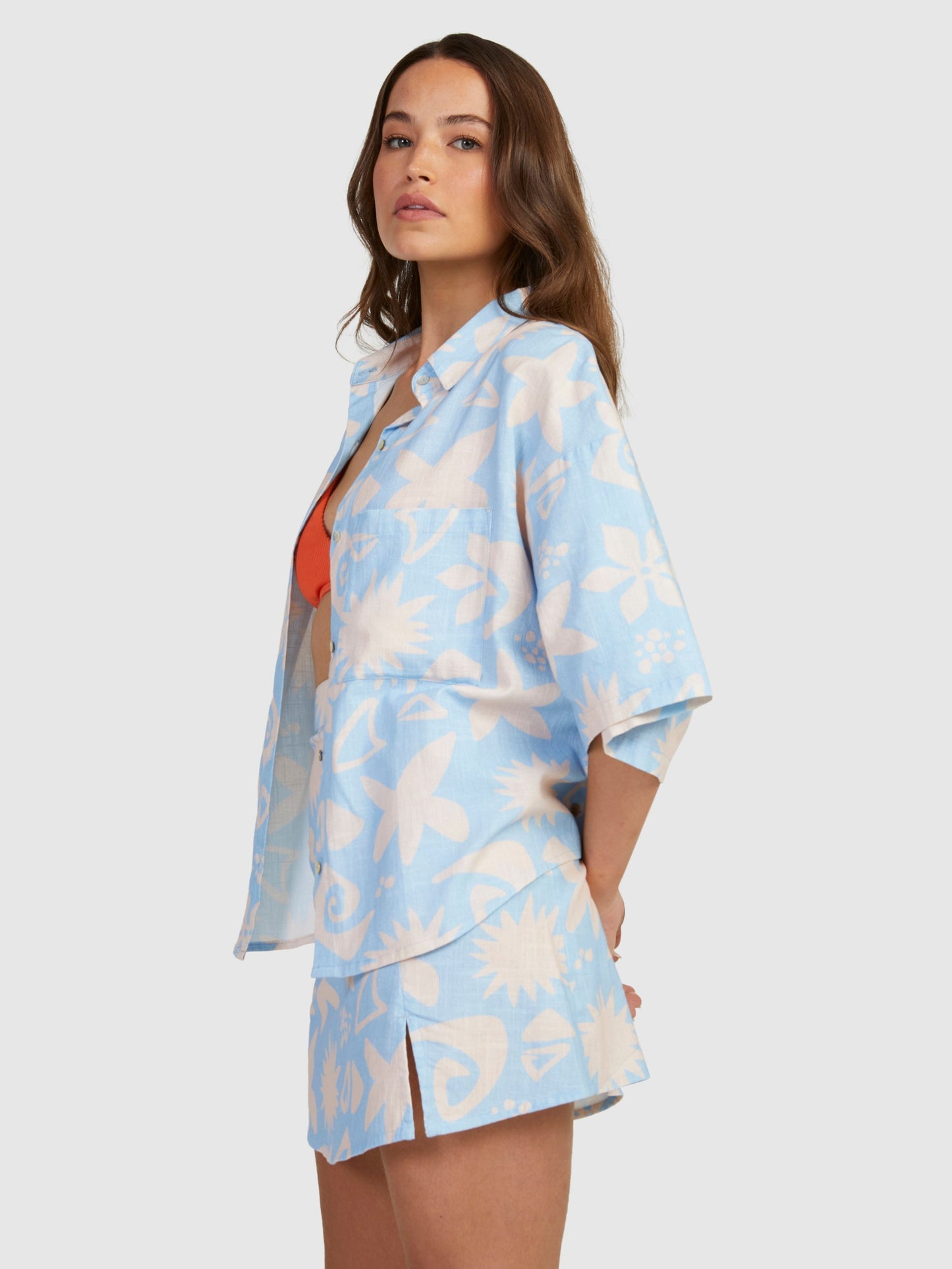 Womens Apres Surf Short Sleeve Shirt - Roxy Singapore