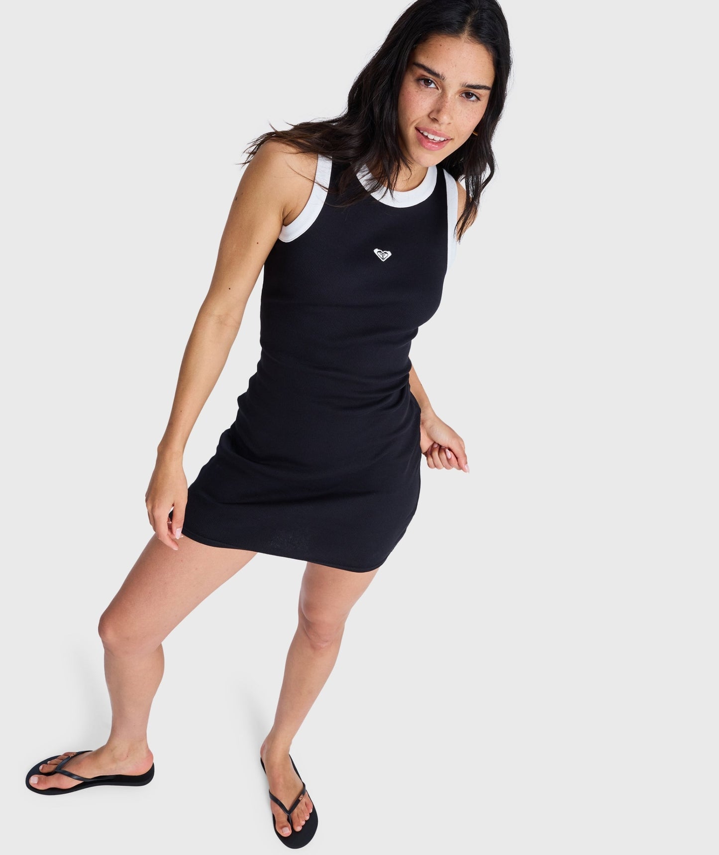 Womens Iconic Days Sleeveless Rib Knit Dress