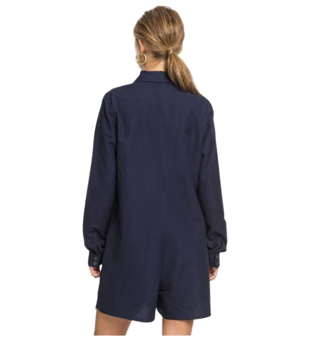 Womens Midnight Pool Long Sleeve Shirt Playsuit