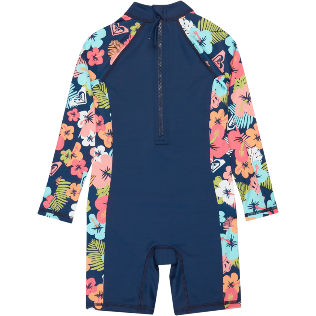Girls 2-7 Morning Flower Long Sleeve One-Piece Swimsuit