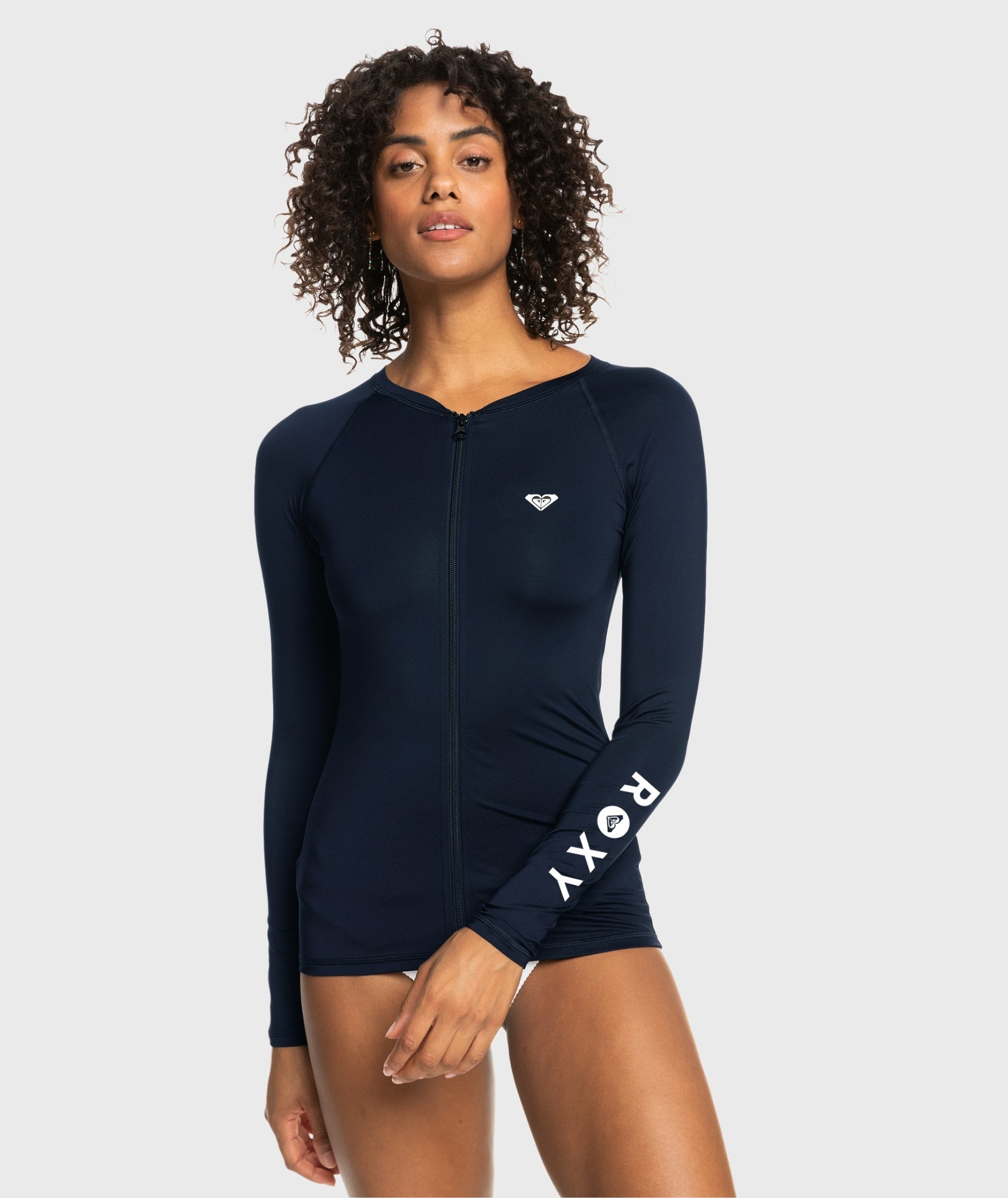 Womens Essentials Long Sleeve Zipped Rashguard | Roxy Singapore