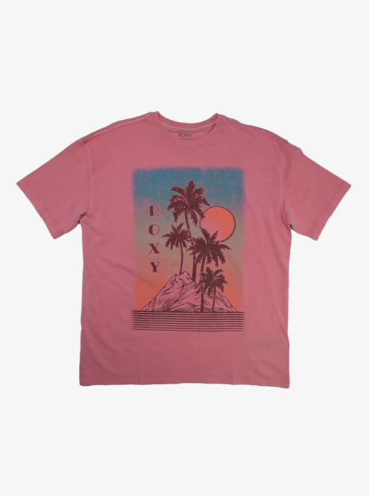 Womens Palm Springs T-shirt-Mauve Glow