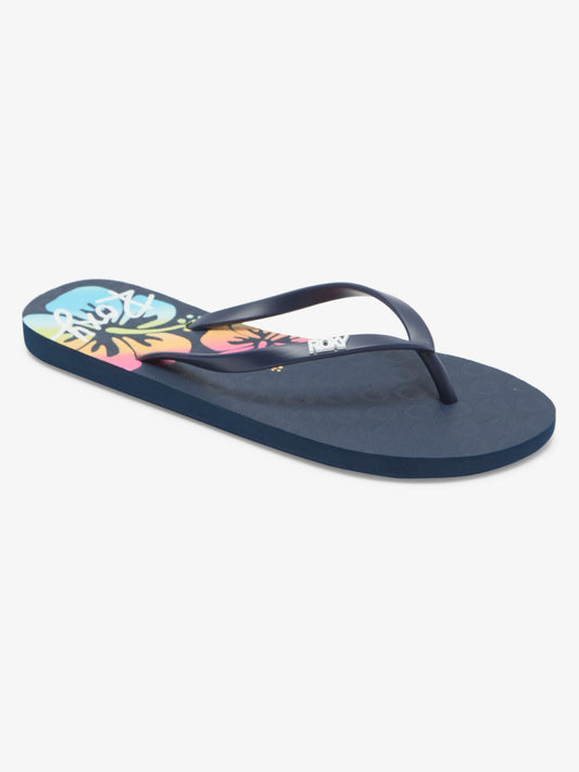 Womens Viva Stamp Flip-Flops - Roxy Singapore