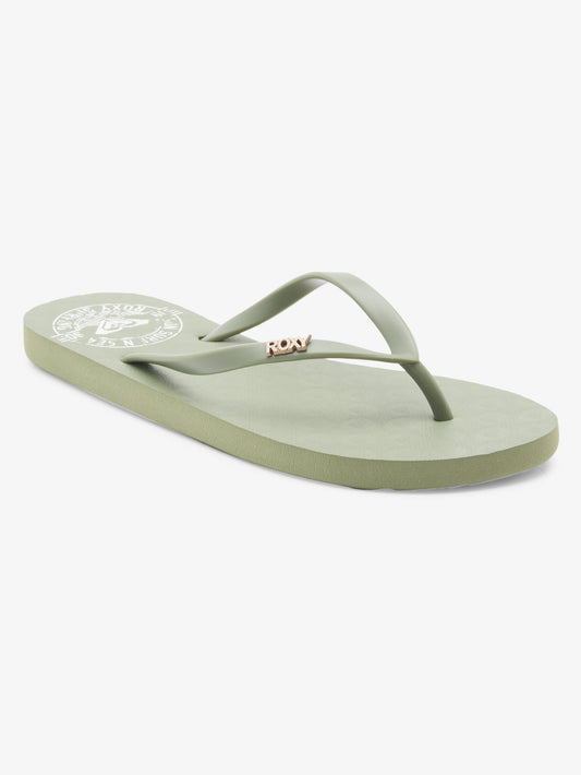 Womens Viva Stamp Flip-Flops - Roxy Singapore