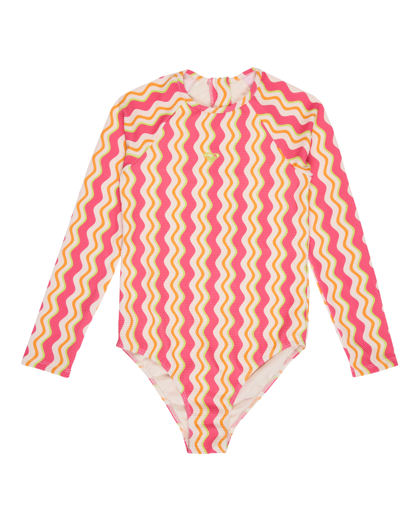 Girls 6-16 Bold Waves Long Sleeve One-Piece Swimsuit