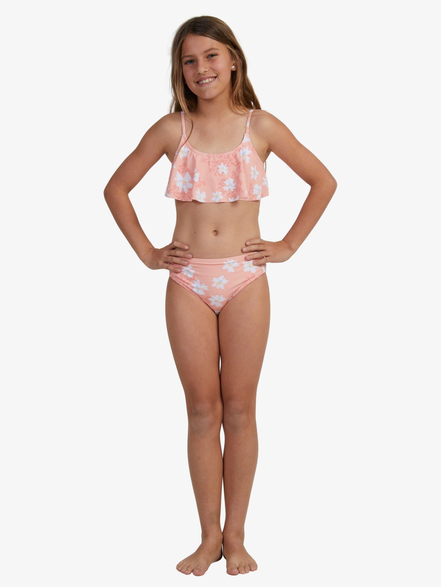 Girls 6-16 Salty Flower Flutter Bikini Set