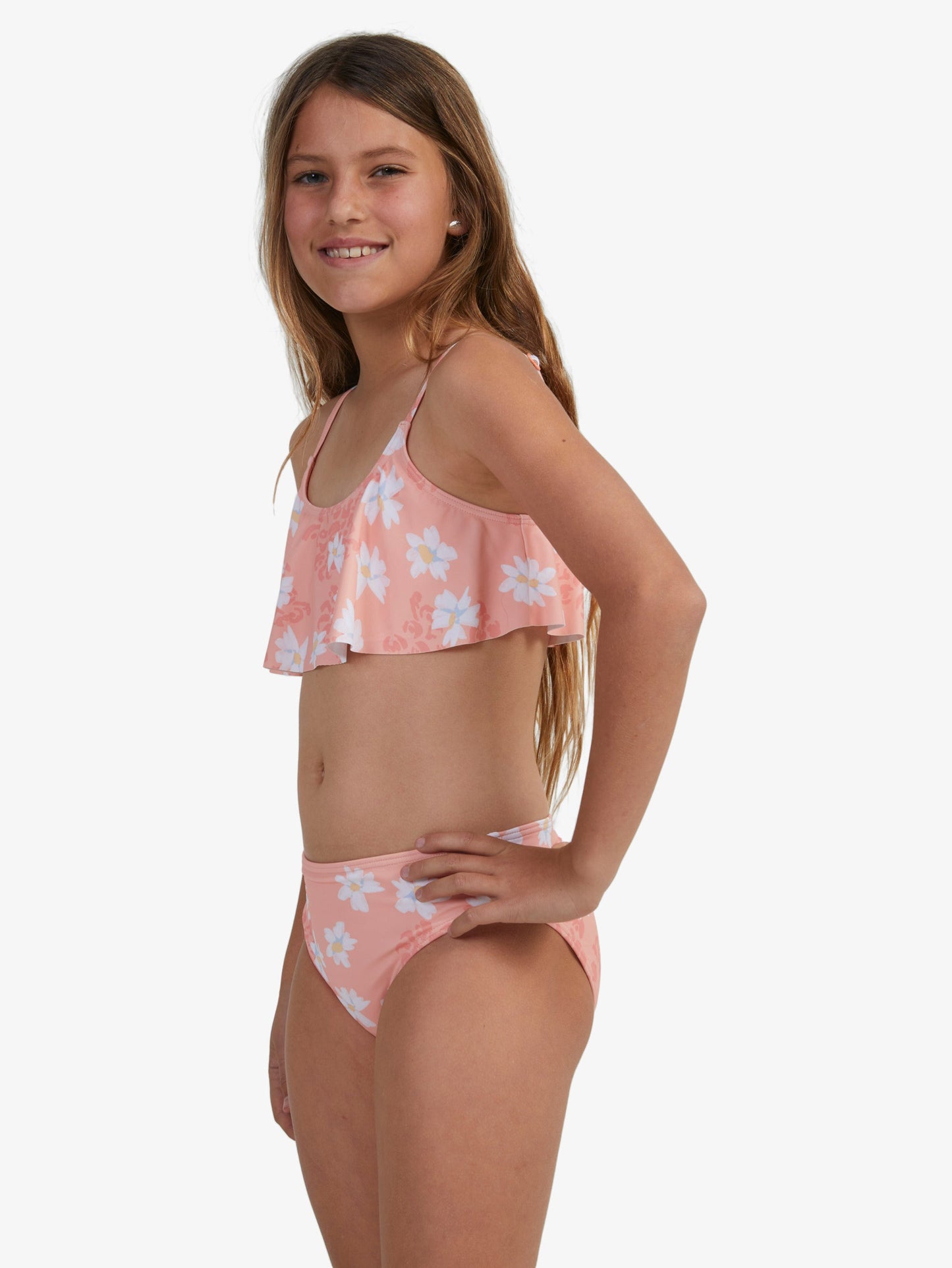 Girls 6-16 Salty Flower Flutter Bikini Set