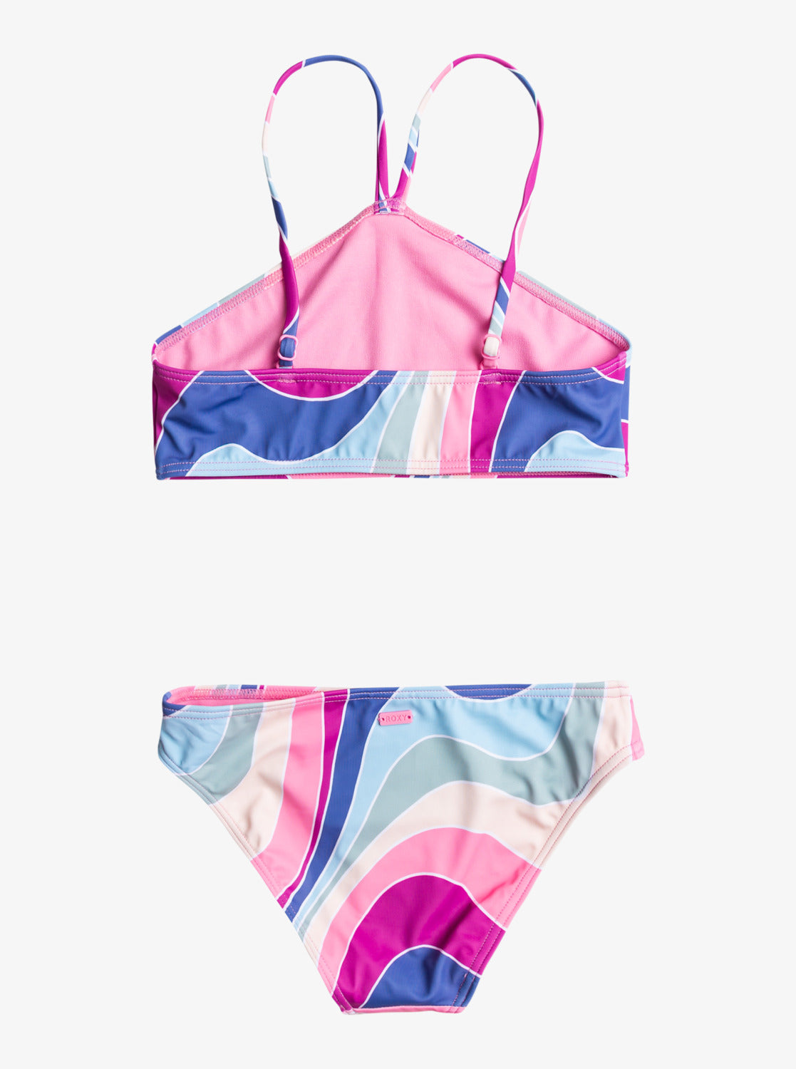 Girls 8-16 Vacation Memories Two Piece Crop Top Bikini Set