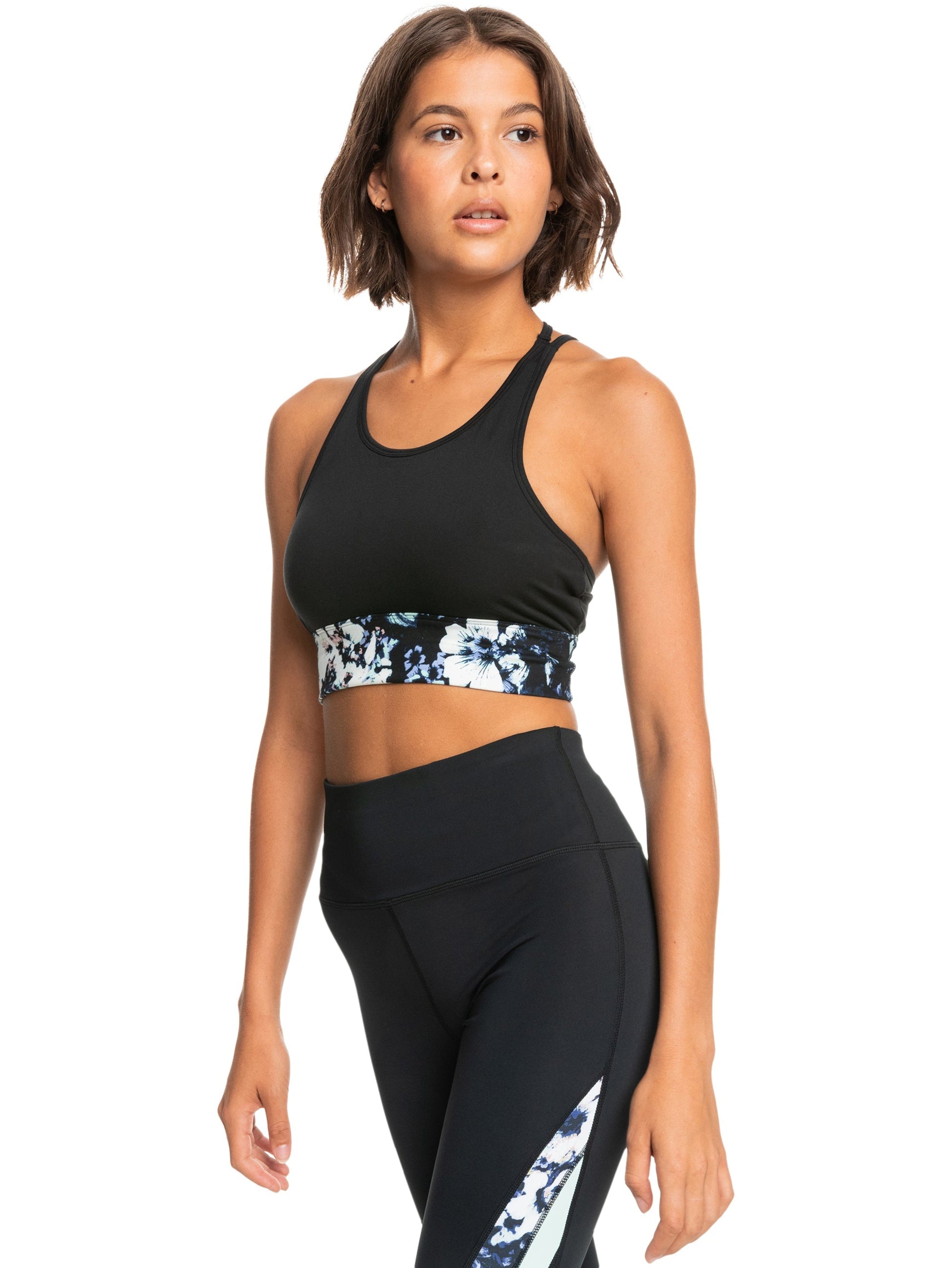 Womens Illusion Of Bliss Strappy Sports Bra - Roxy Singapore