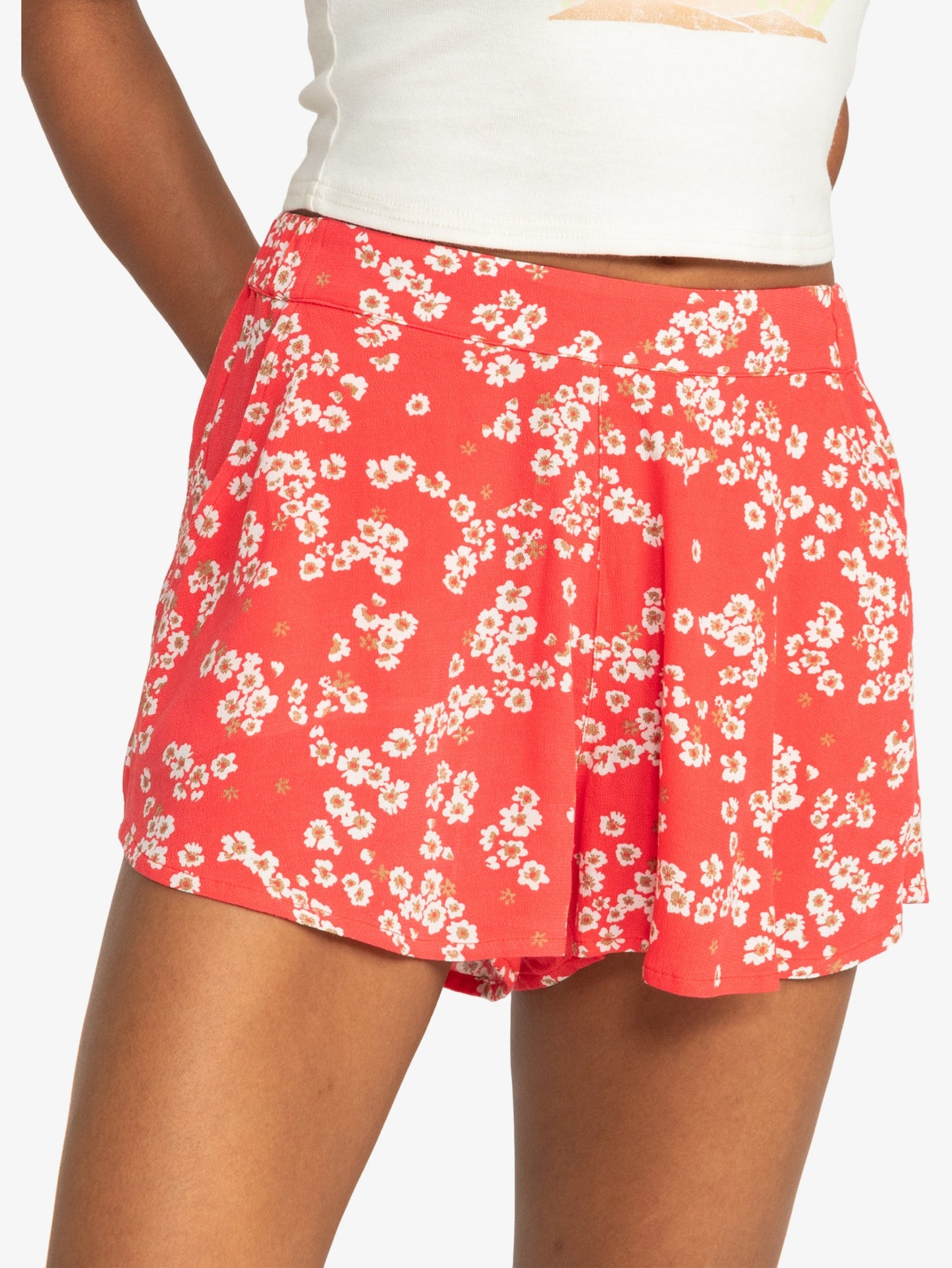 Womens Midnight Avenue Relaxed Fit Printed Shorts - Roxy Singapore