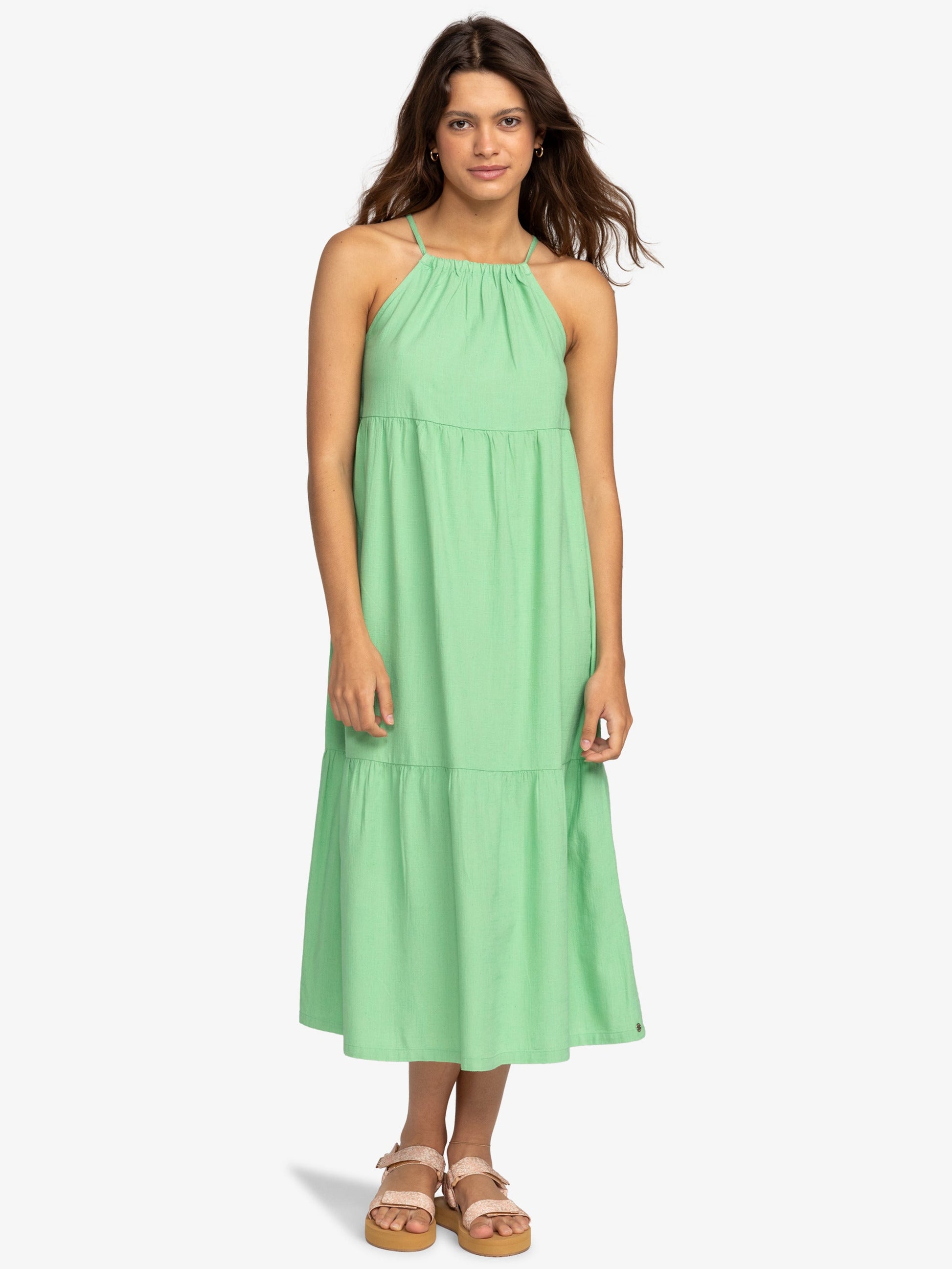 green dress singapore Buy Women's Clothing Green Linen Shirt Dress Online