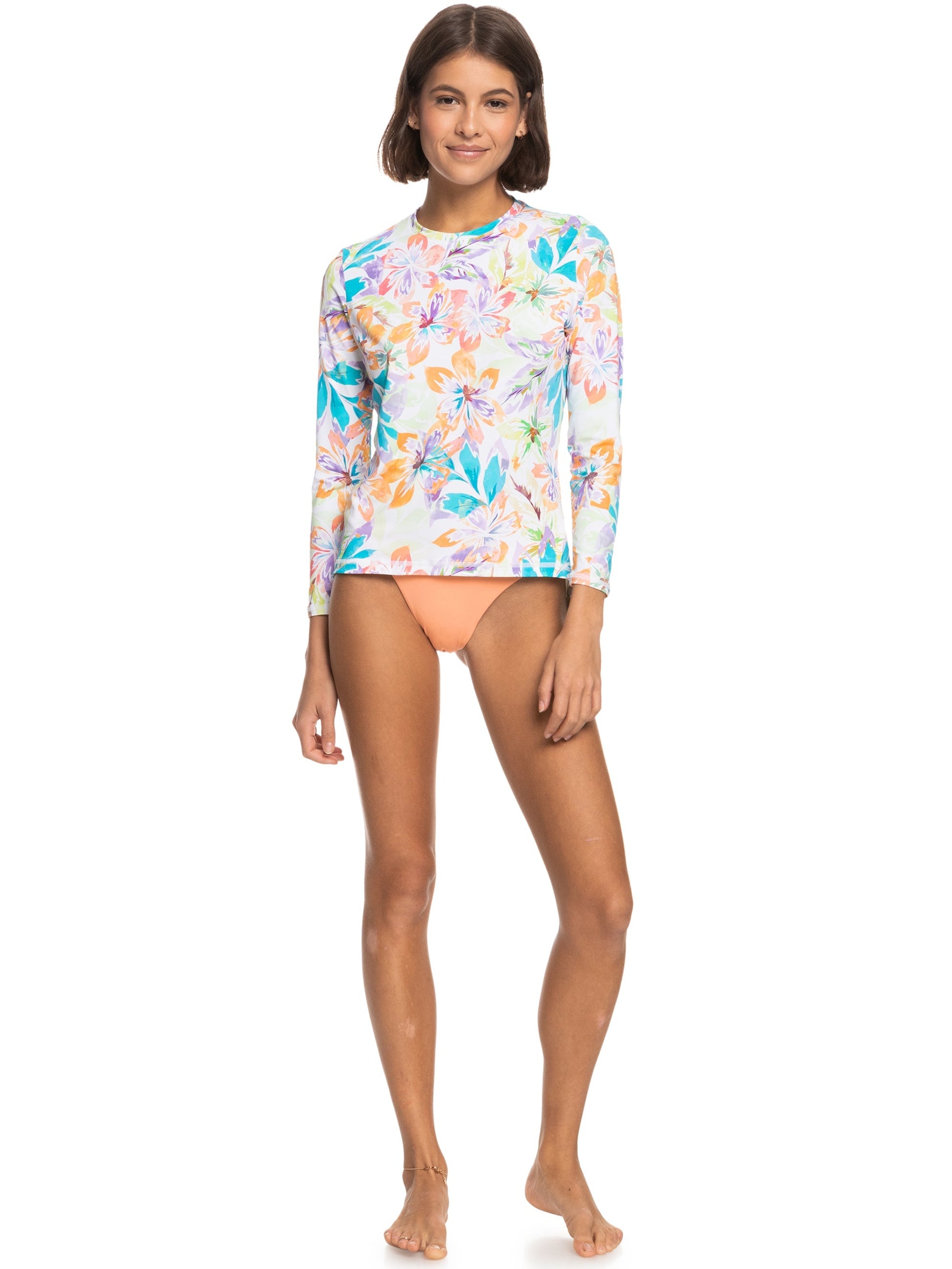 Womens Sea Skippin UPF 50 Long Sleeve Rashguard - Roxy Singapore