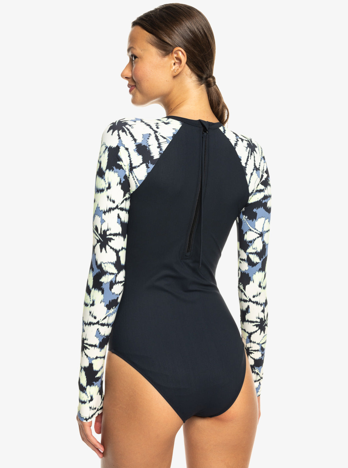 Womens Roxy Active Long Sleeves One-Piece Swimsuit