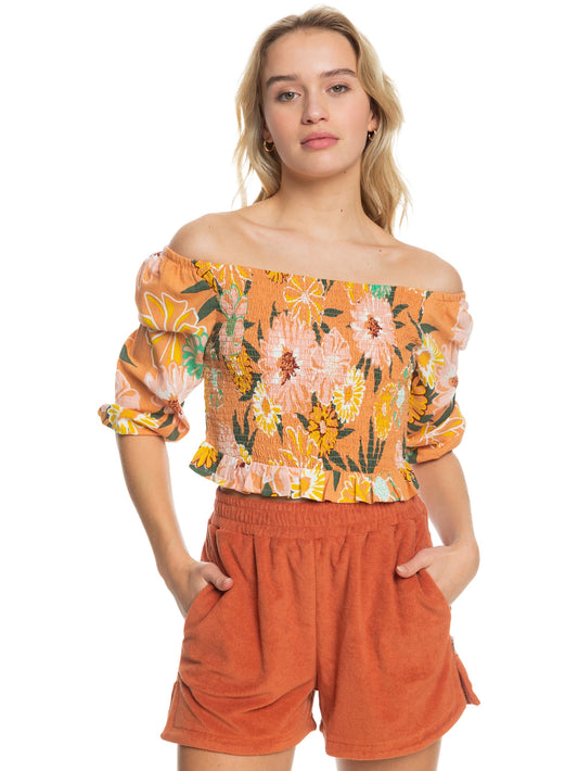 Womens Like The Sun Again Off The Shoulder Top - Roxy Singapore