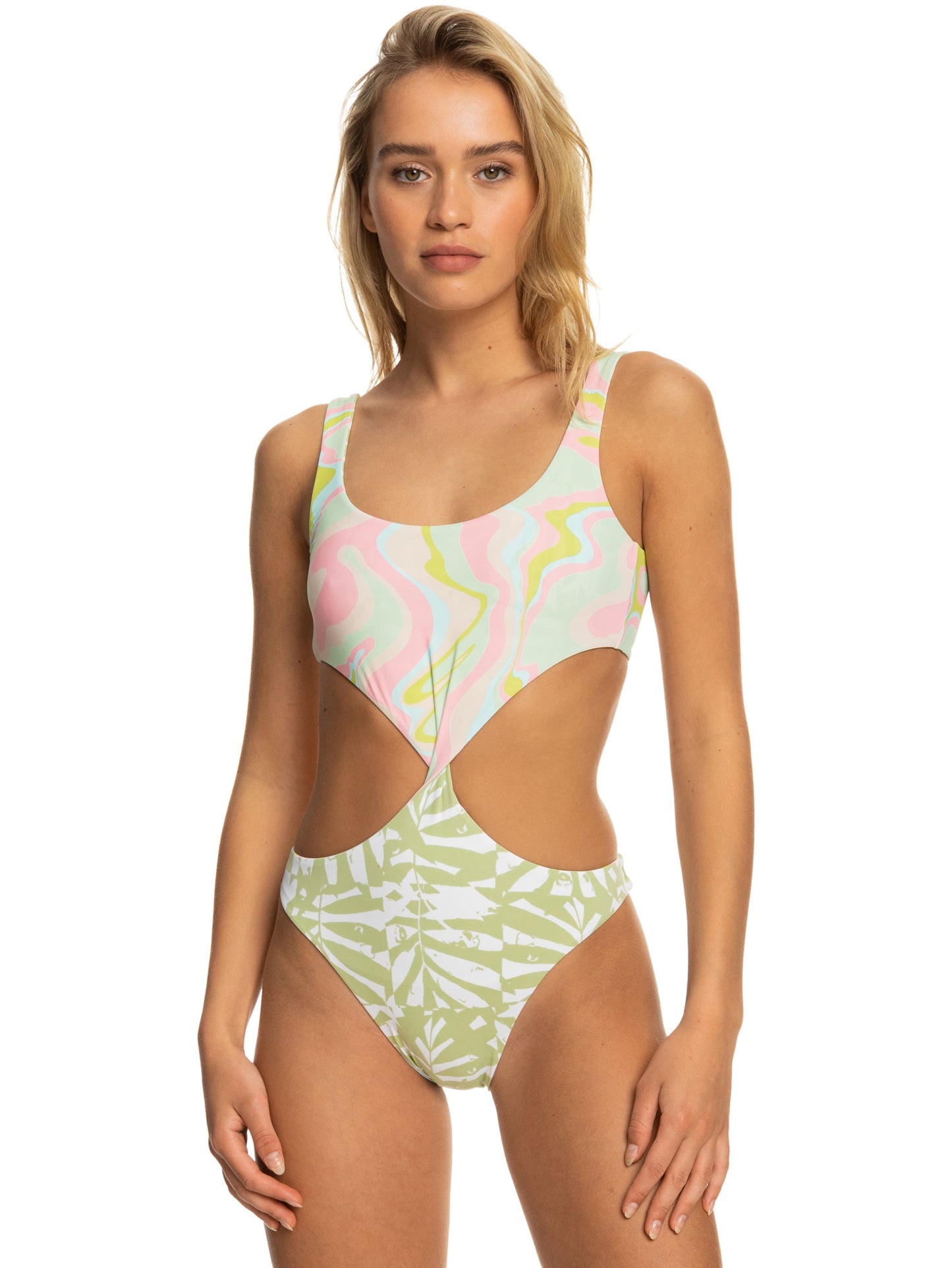 Womens Tropics Hype Reversible One-Piece Swimsuit - Roxy Singapore