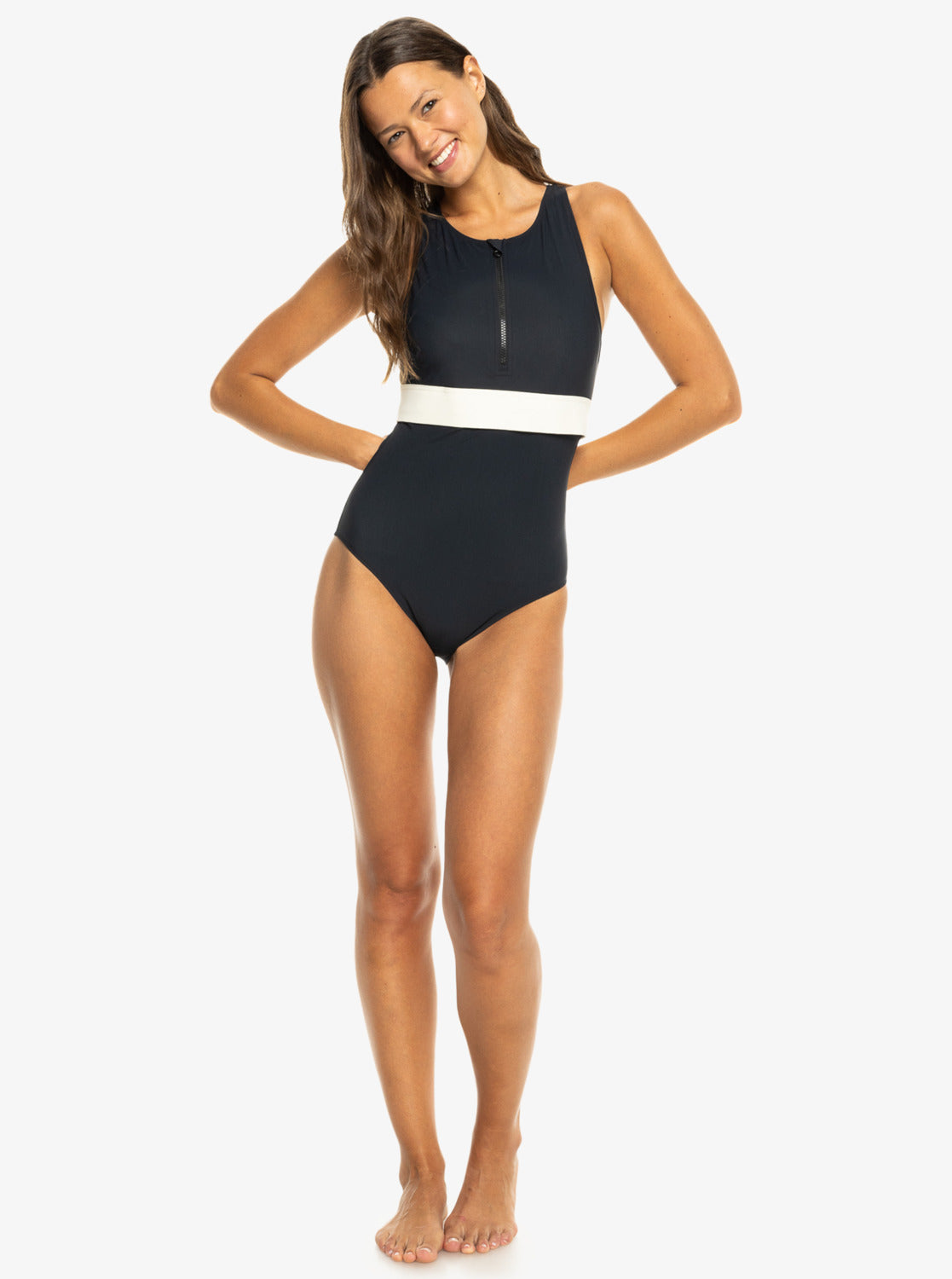 Womens Roxy Active High Performance One Piece Swimsuit