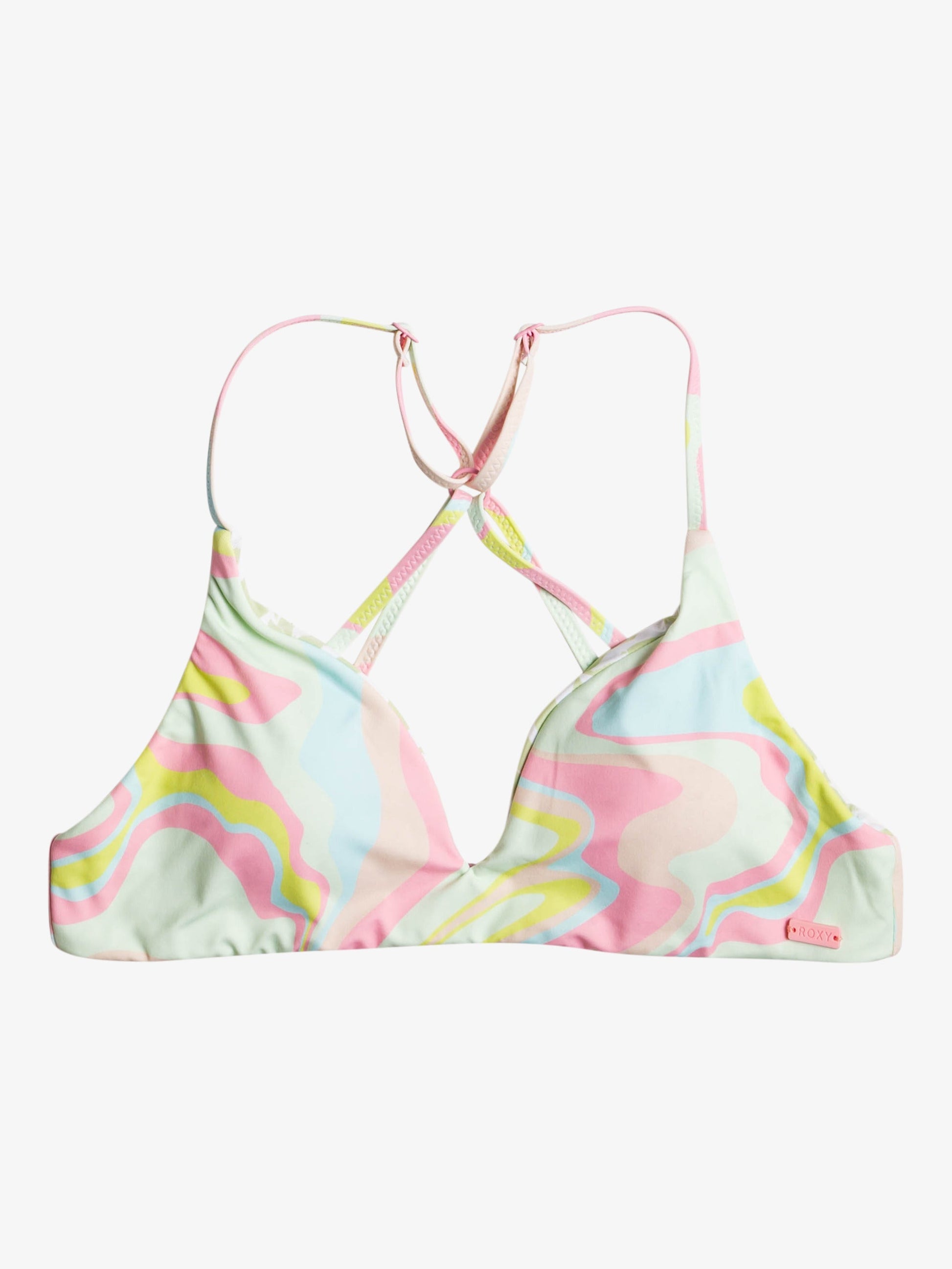 Womens Tropics Hype Reversible Athletic Triangle Bikini Top - Roxy Singapore