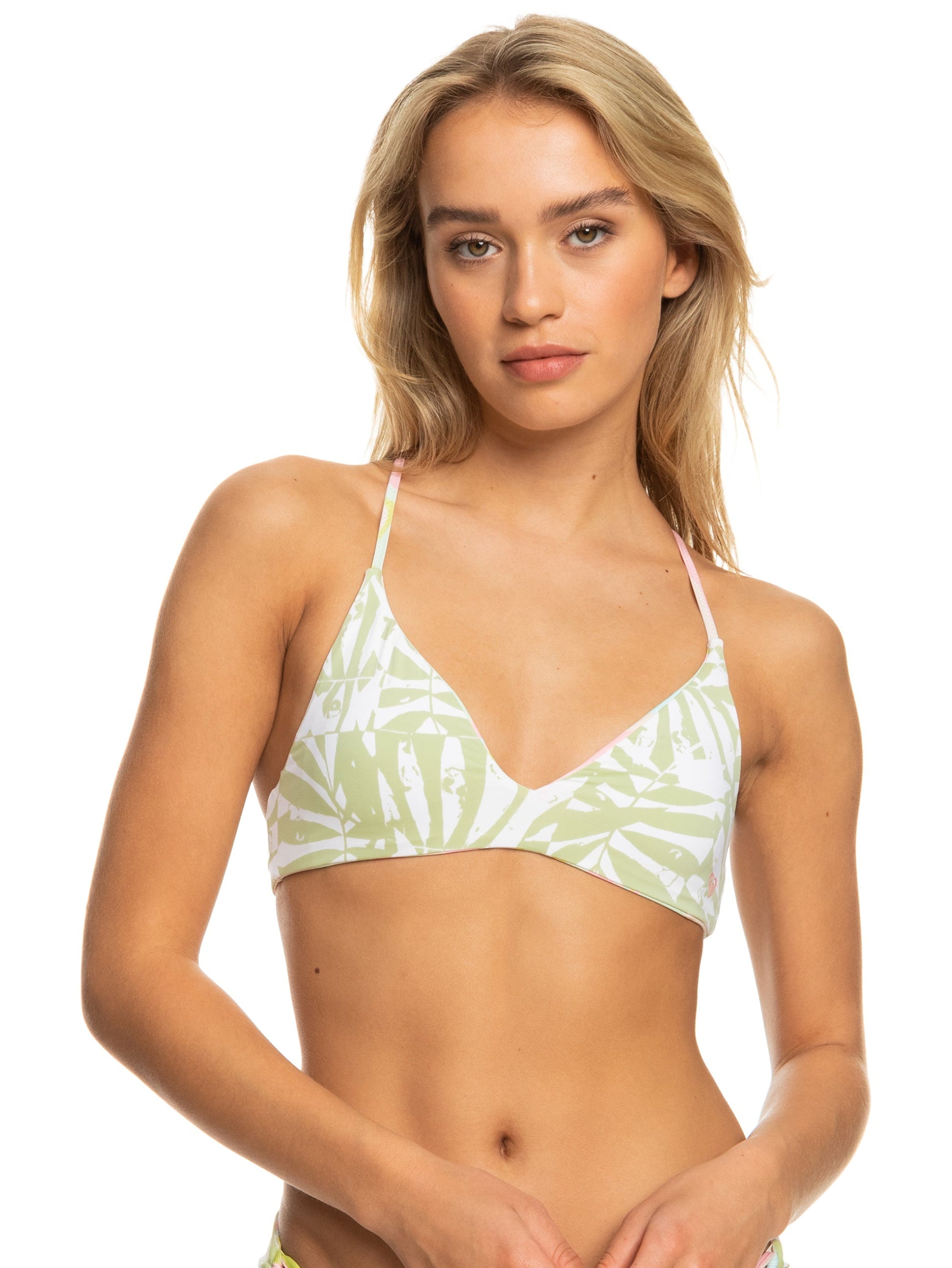 Womens Tropics Hype Reversible Athletic Triangle Bikini Top - Roxy Singapore