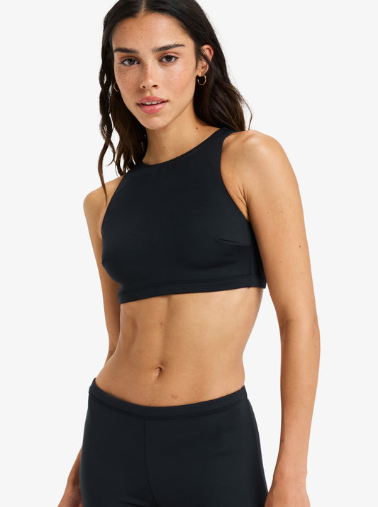 Womens Roxy Pro Wave Crop Top Sd Bikini Top