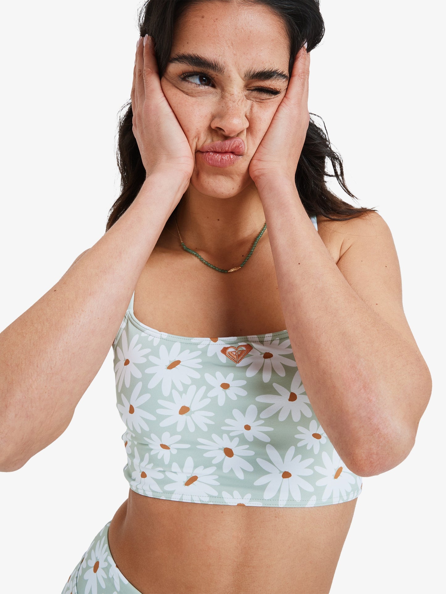 Womens Dream Floral Tank Bikini Top