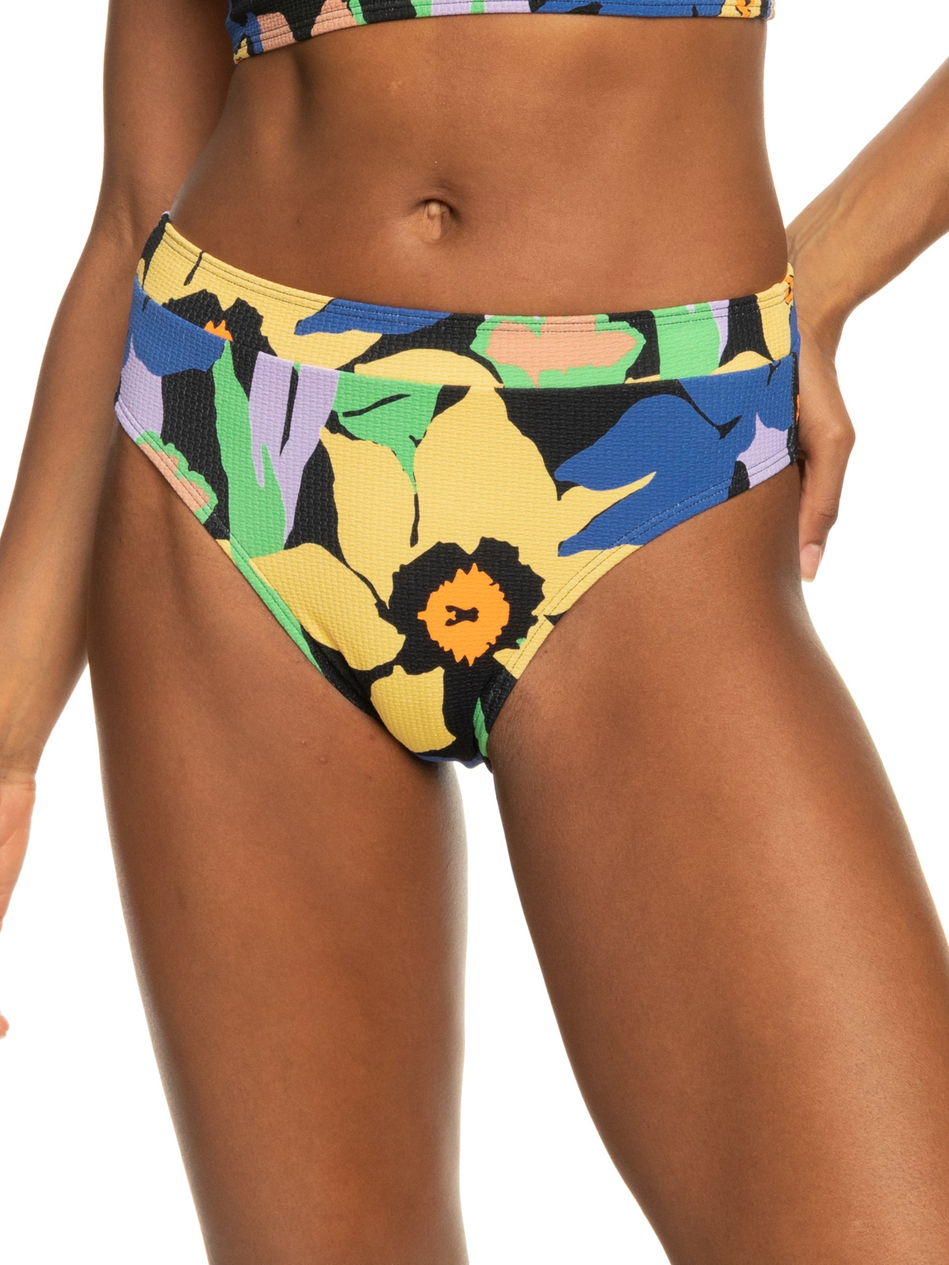 Womens Color Jam Moderate Bikini Bottoms - Roxy Singapore