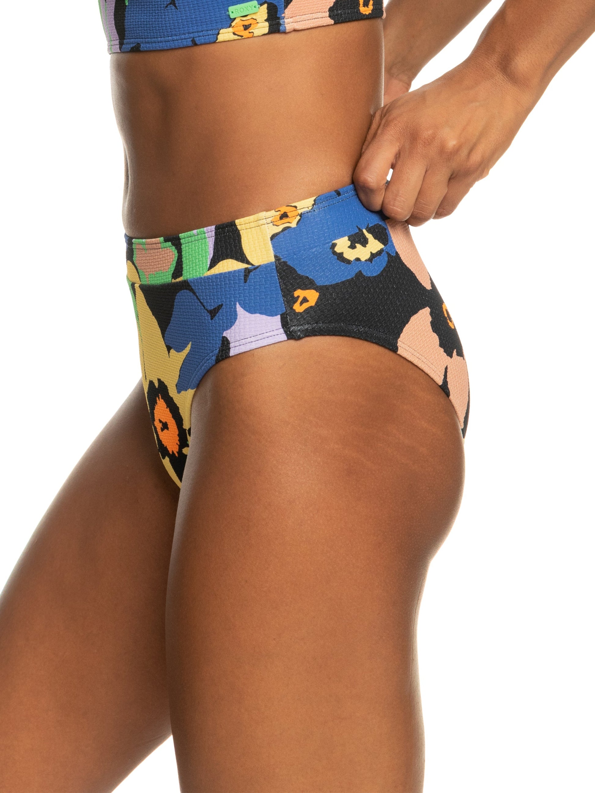 Womens Color Jam Moderate Bikini Bottoms - Roxy Singapore