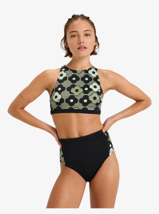Womens Roxy Pro Wave High Waist Bikini Bottoms