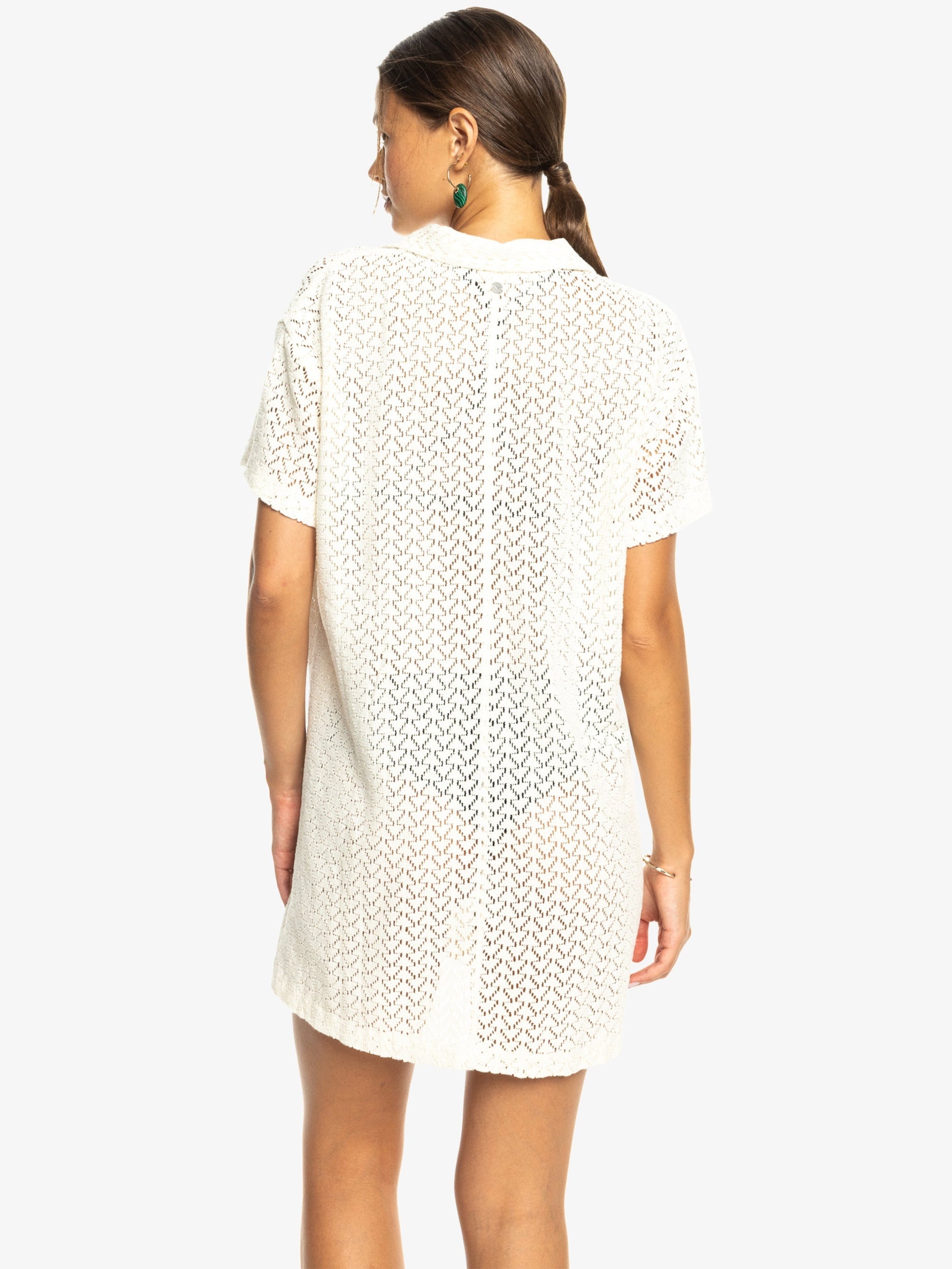 Womens Dalia Beach Crochet Shirt Dress - Roxy Singapore