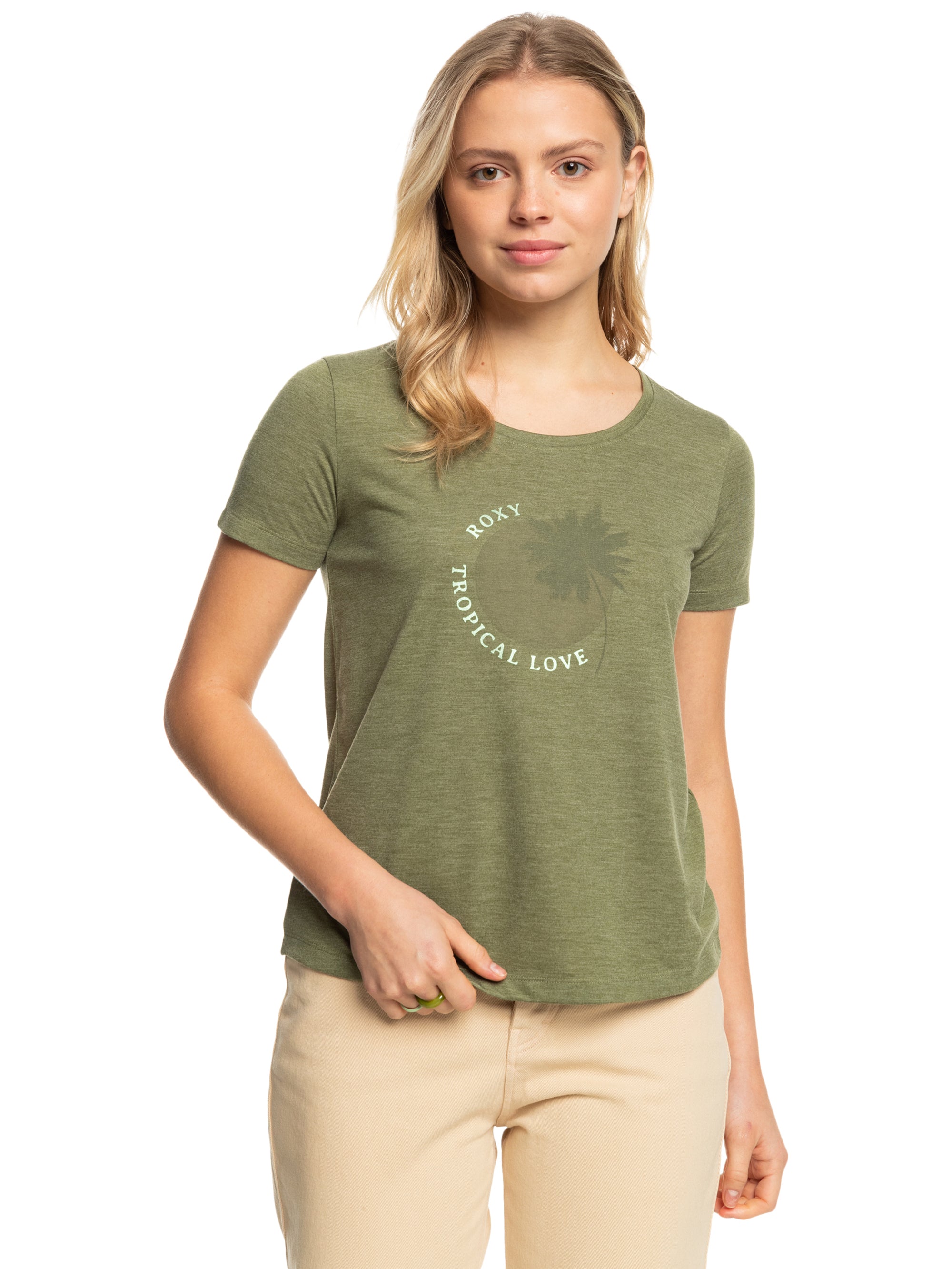 Roxy Chasing The Wave T-Shirt Donna – Maglietta Stampata Con Girocollo – Casual Estivo