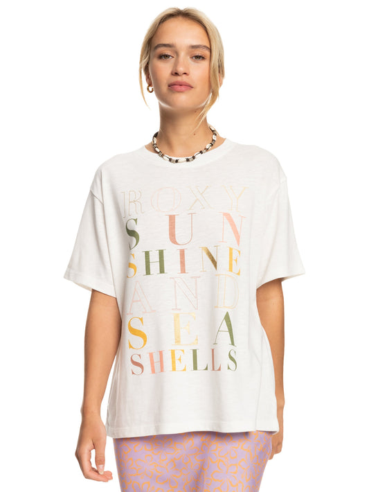 Womens Crystal Vision Oversized Boyfriend Short Sleeve Tee - Roxy Singapore