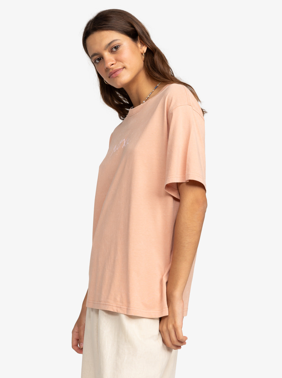 Womens Shimmer Sunset Oversized T-Shirt