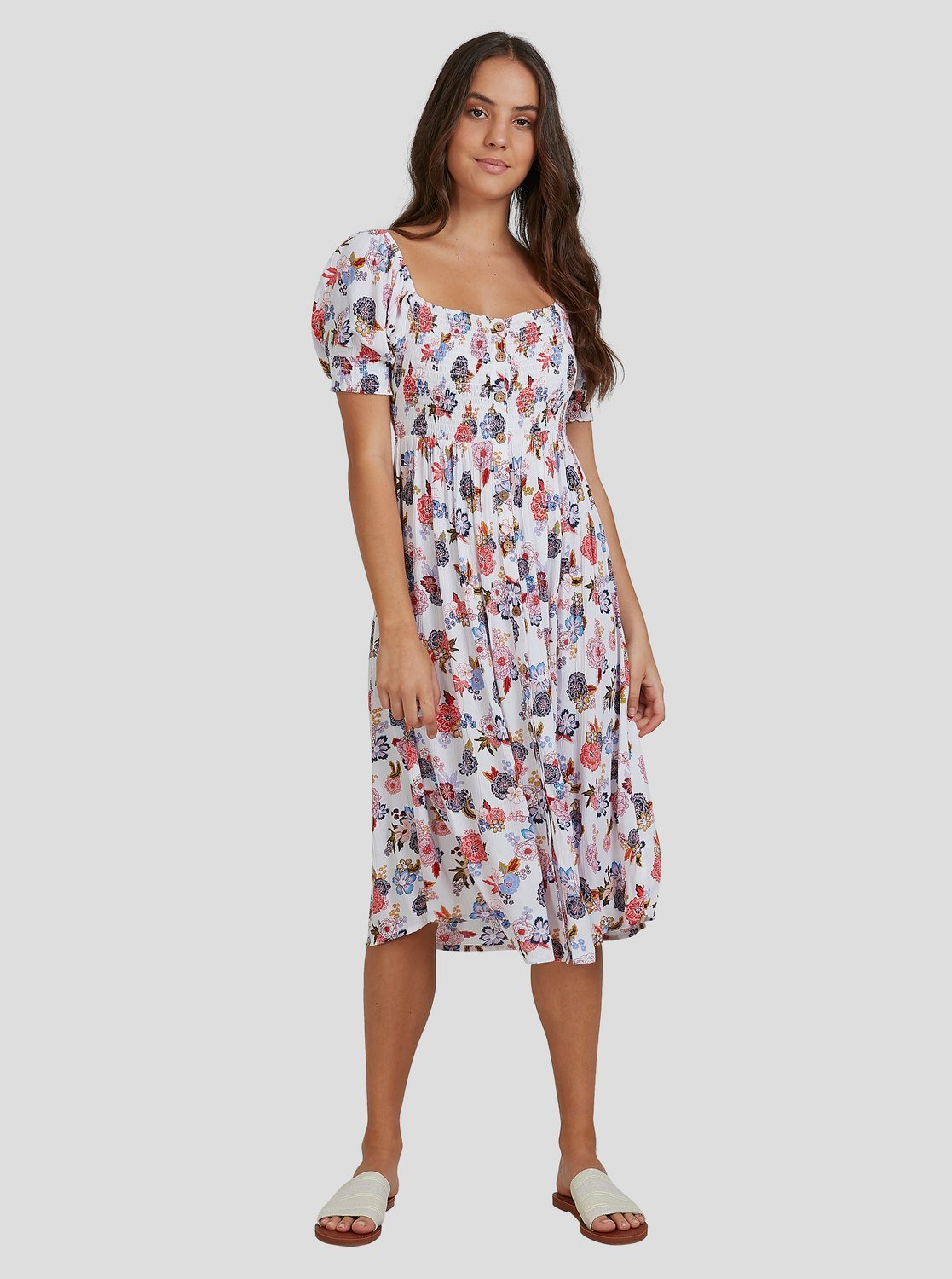 Womens Sunshine Mind Midi Dress