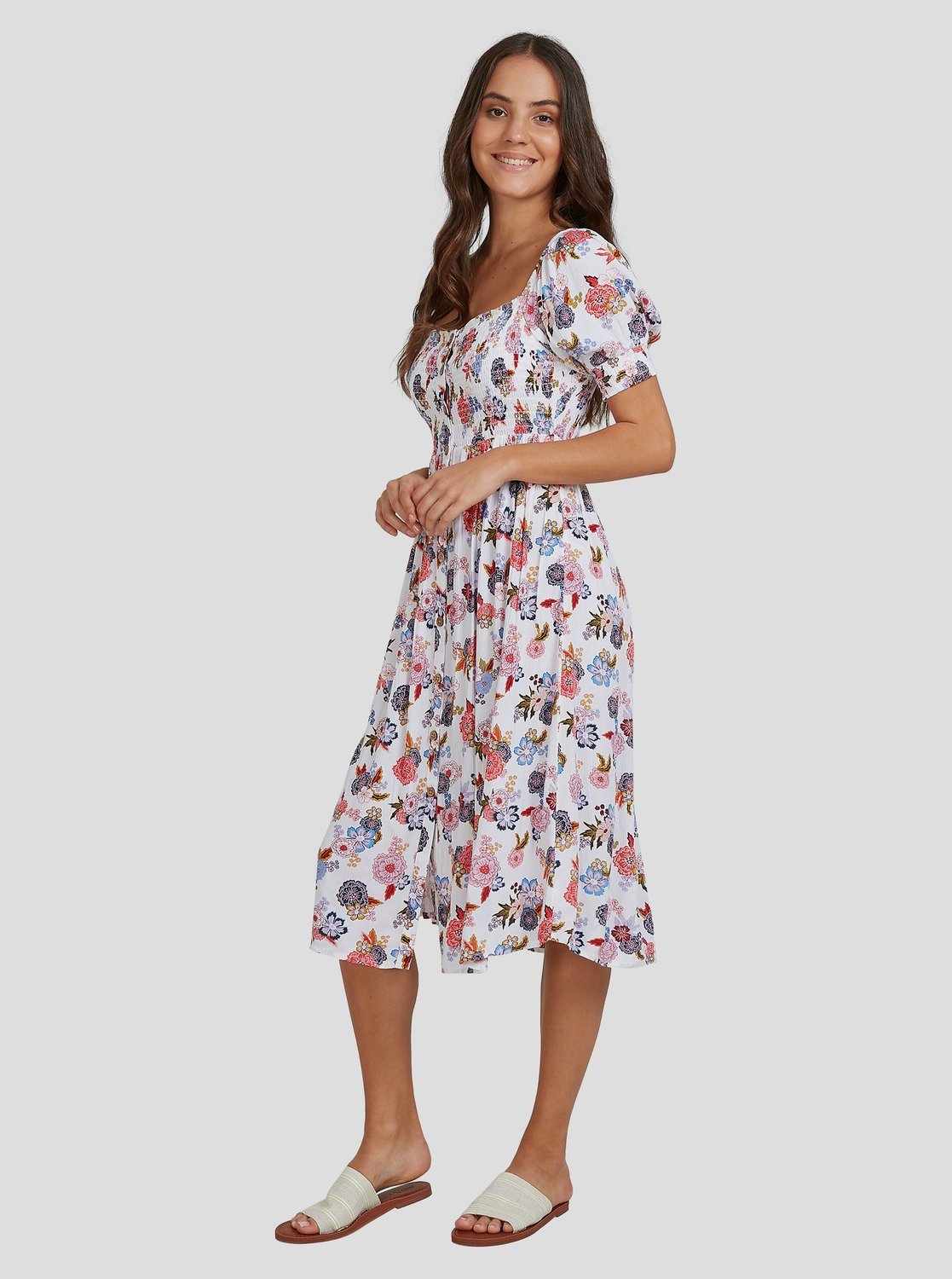 Womens Sunshine Mind Midi Dress