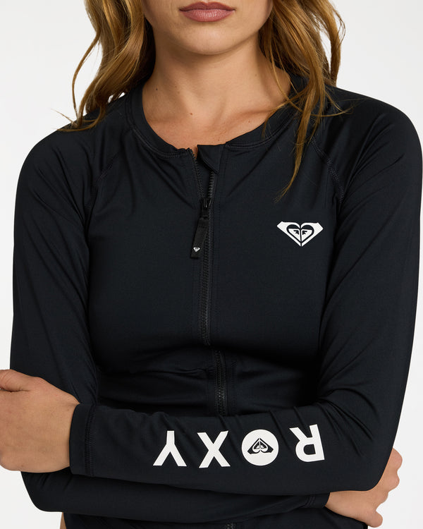 Womens Essentials Zipped Long Sleeve Rashguard